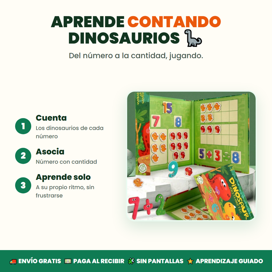 Aprende contando dinosaurios