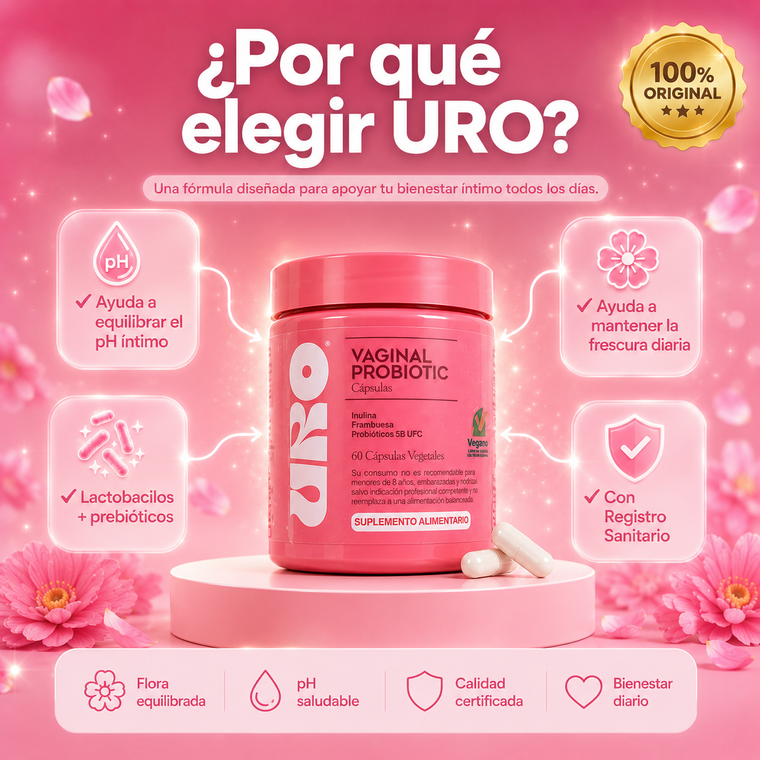 URO Probiótico Vaginal - Salud Vaginal y Digestiva para Mujeres