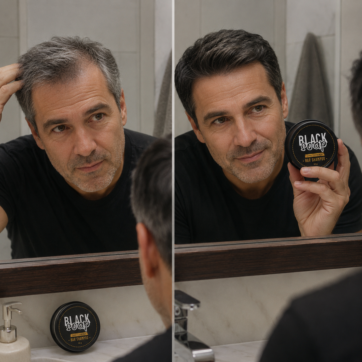 Antes y después Black Soap