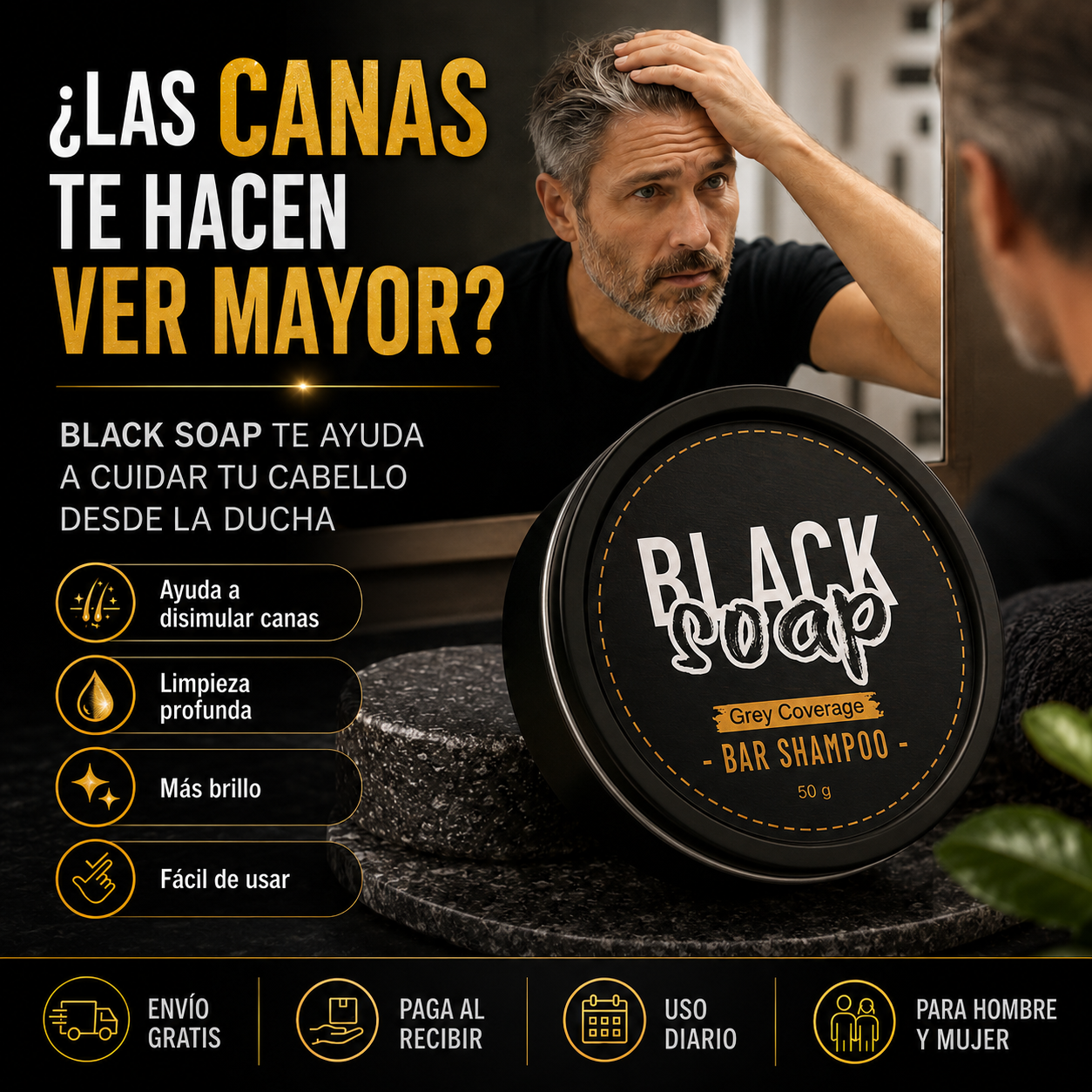 Black Soap Anti Canas