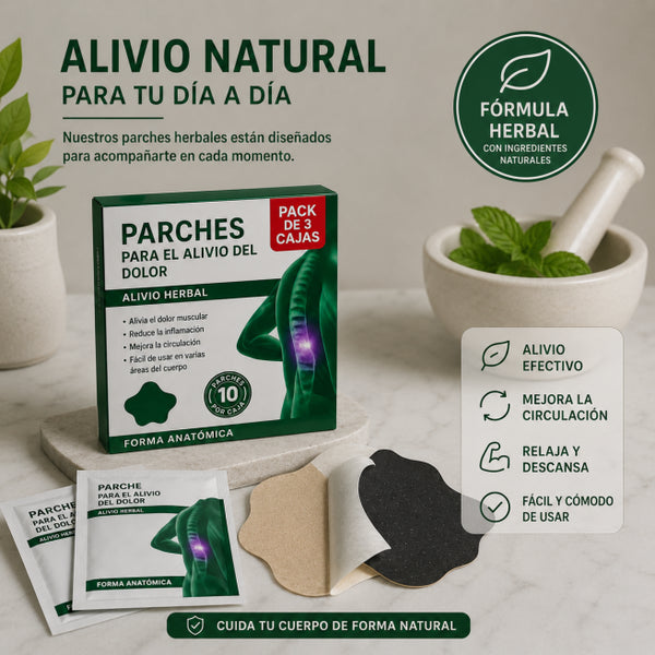AlivioPatch – Parches Térmicos para Dolor de Espalda y Cuello