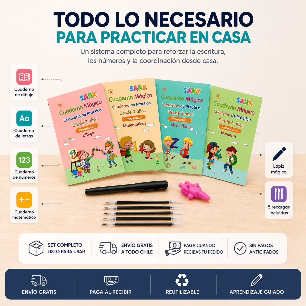 Set cuadernos mágicos 3