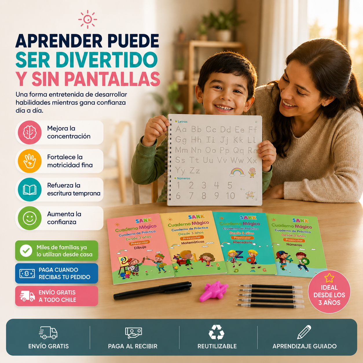 Set cuadernos mágicos 4