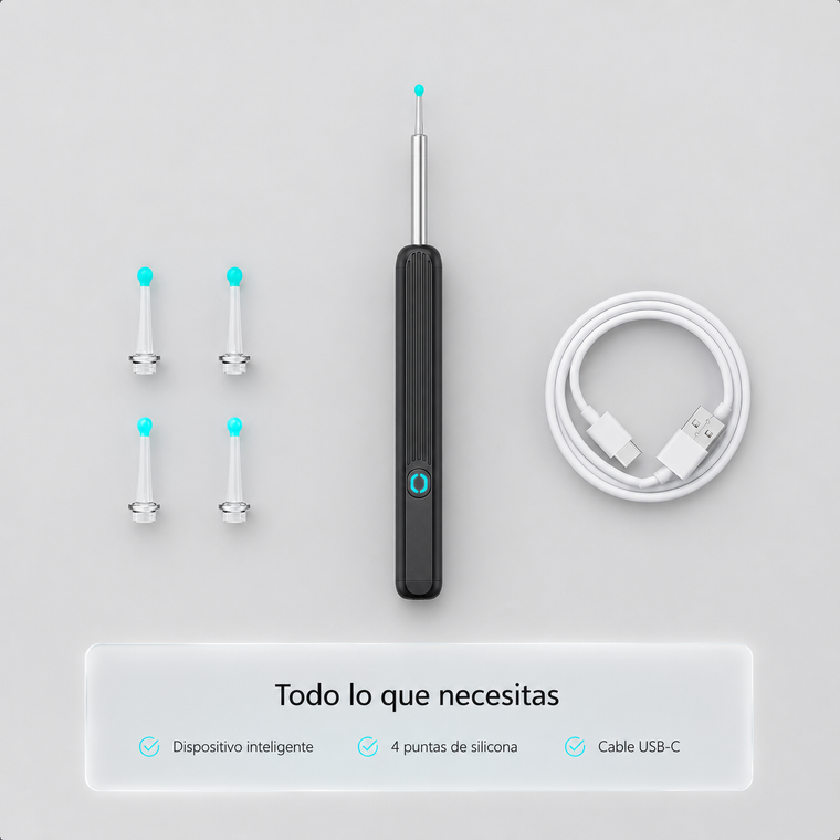 VisorClean™ — Limpiador de Oídos con Cámara HD y App