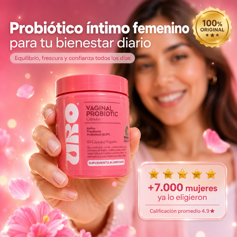 URO Probiótico Vaginal - Salud Vaginal y Digestiva para Mujeres