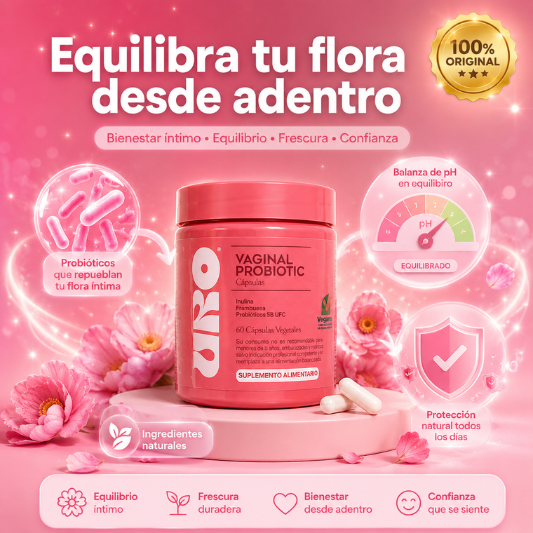 URO Probiótico Vaginal - Salud Vaginal y Digestiva para Mujeres