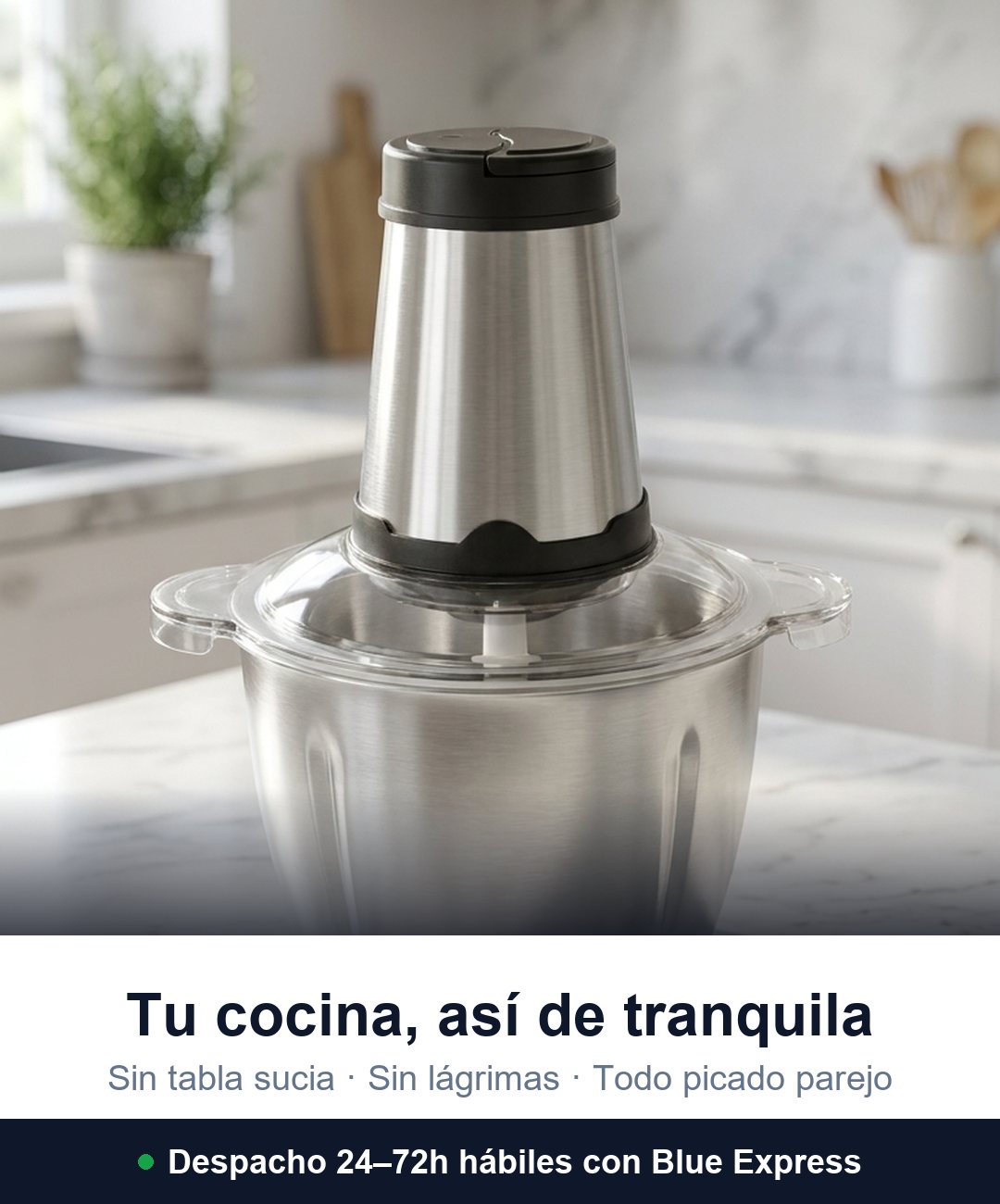 La picadora en una cocina chilena, lista para usar